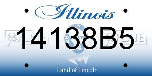 14138B5 Illinois License Plate