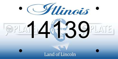 14139 Illinois License Plate