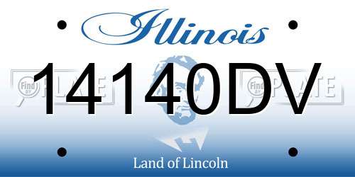 14140DV Illinois License Plate