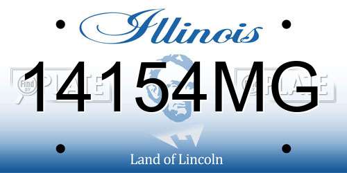 14154MG Illinois License Plate