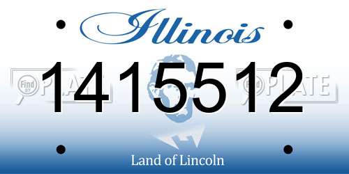 1415512 Illinois License Plate