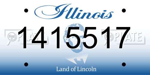1415517 Illinois License Plate