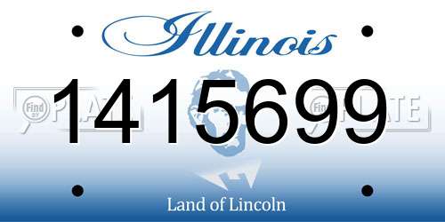 1415699 Illinois License Plate