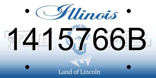 1415766B Illinois License Plate