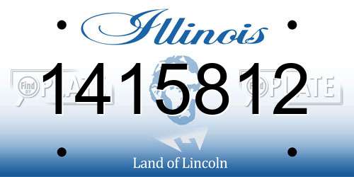 1415812 Illinois License Plate