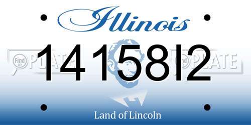 14158I2 Illinois License Plate