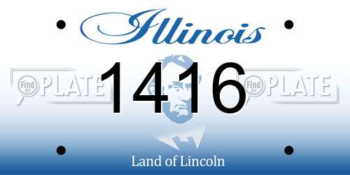 1416 Illinois License Plate