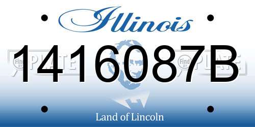 1416087B Illinois License Plate