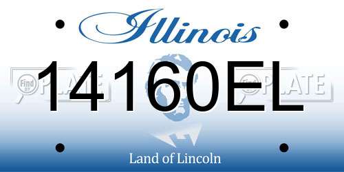 14160EL Illinois License Plate