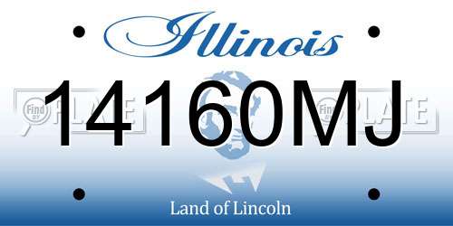 14160MJ Illinois License Plate