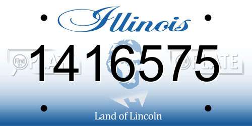 1416575 Illinois License Plate