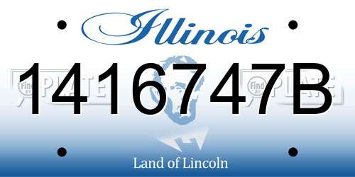 1416747B Illinois License Plate
