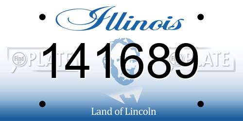 141689 Illinois License Plate