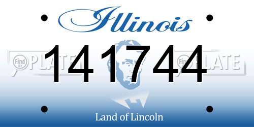 141744 Illinois License Plate