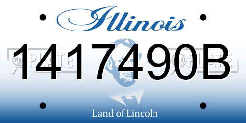 1417490B Illinois License Plate