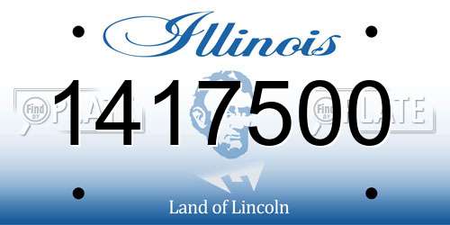 1417500 Illinois License Plate