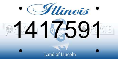 1417591 Illinois License Plate