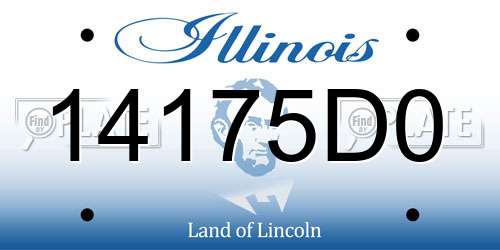 14175D0 Illinois License Plate