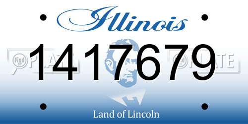 1417679 Illinois License Plate
