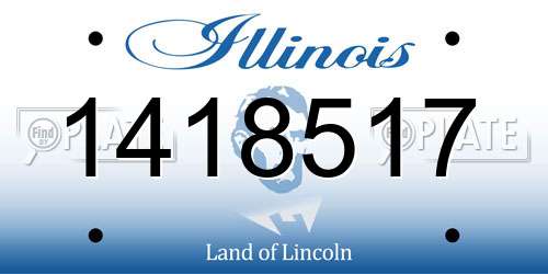 1418517 Illinois License Plate