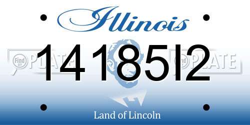 14185I2 Illinois License Plate
