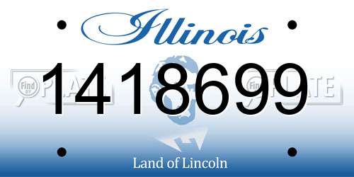 1418699 Illinois License Plate