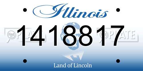 1418817 Illinois License Plate