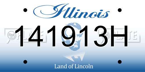 141913H Illinois License Plate