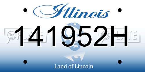 141952H Illinois License Plate
