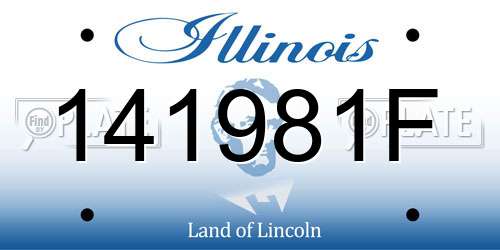141981F Illinois License Plate