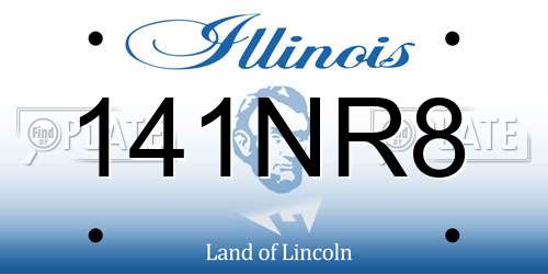 141NR8 Illinois License Plate