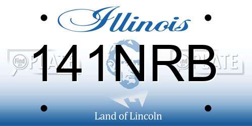 141NRB Illinois License Plate