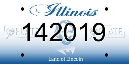 142019 Illinois License Plate