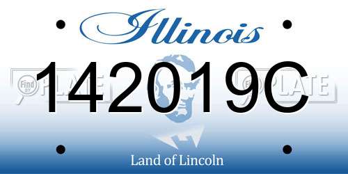 142019C Illinois License Plate