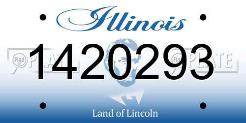 1420293 Illinois License Plate