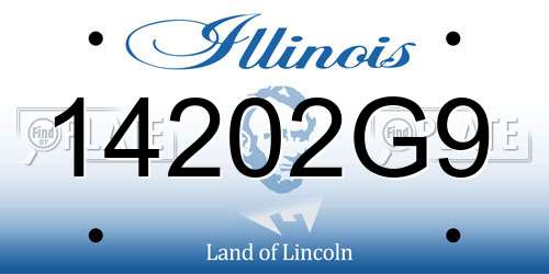 14202G9 Illinois License Plate