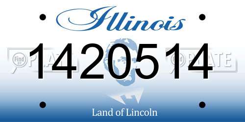 1420514 Illinois License Plate