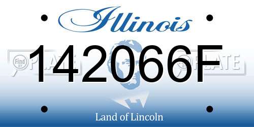 142066F Illinois License Plate