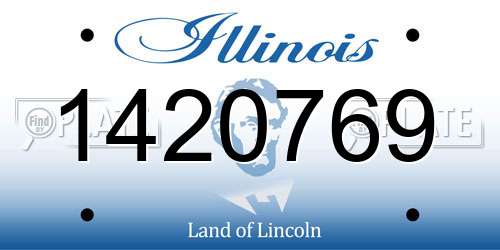 1420769 Illinois License Plate