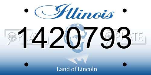 1420793 Illinois License Plate