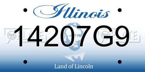 14207G9 Illinois License Plate