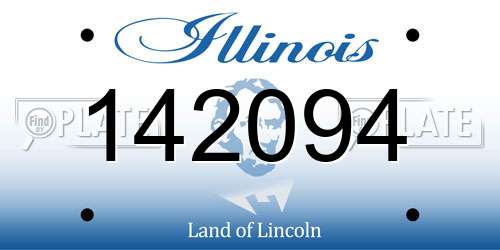 142094 Illinois License Plate