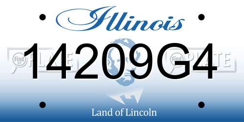 14209G4 Illinois License Plate