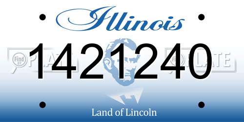 1421240 Illinois License Plate