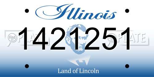 1421251 Illinois License Plate