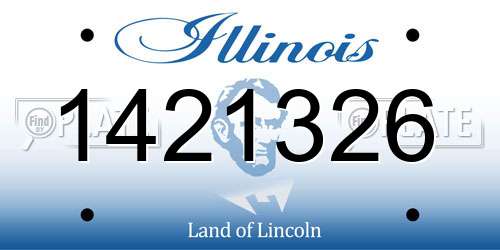 1421326 Illinois License Plate