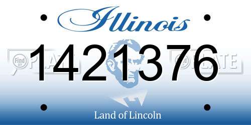 1421376 Illinois License Plate