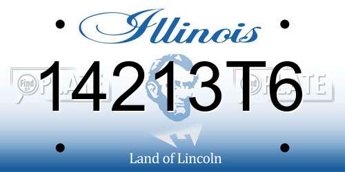 14213T6 Illinois License Plate