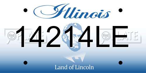 14214LE Illinois License Plate