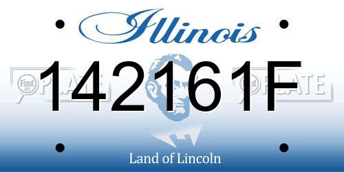 142161F Illinois License Plate